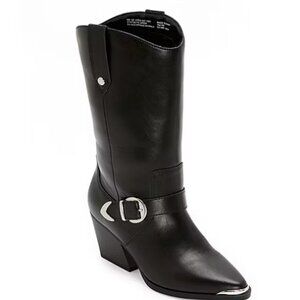 St. John's Bay Womens Roslyn Wide Calf Stacked Heel Riding Boots